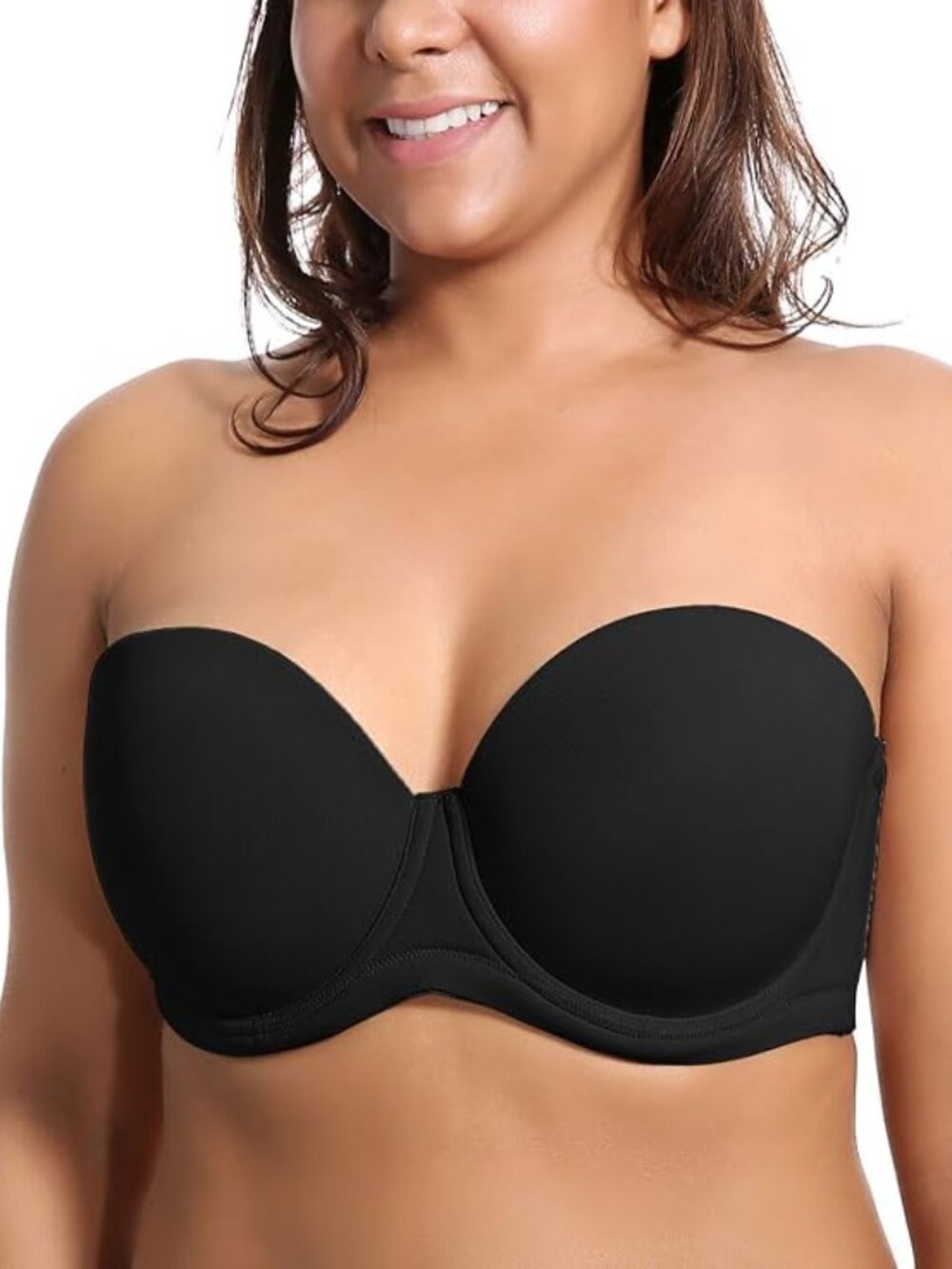 NWT Black Underwire Multiway Convertible Strapless Bra Plus Sz 40G, Delimira: